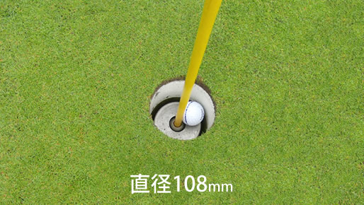 ゴルフのホールカップのサイズ【サイズ.com】